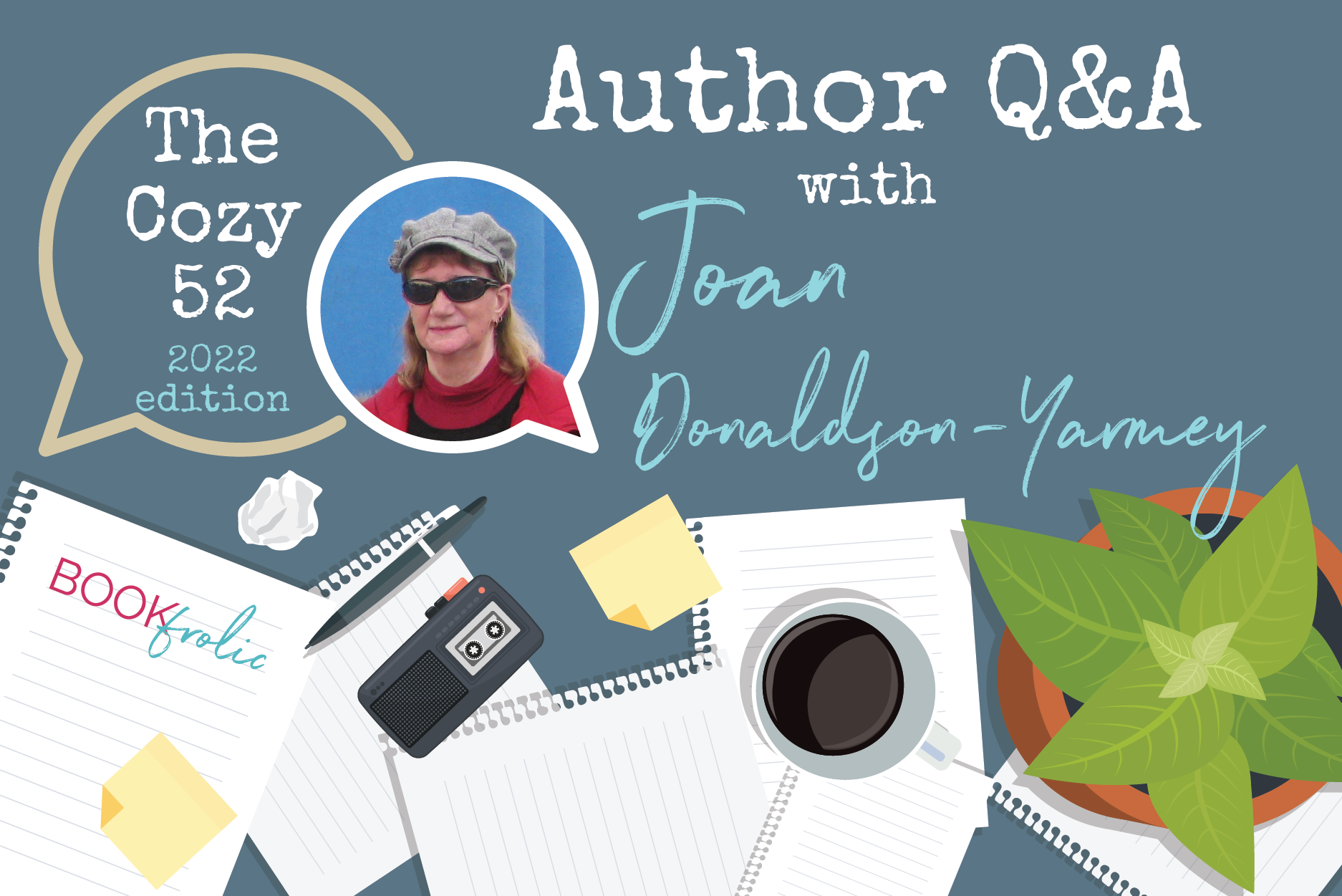 banner for author interview with Joan Donaldson-Yarmey