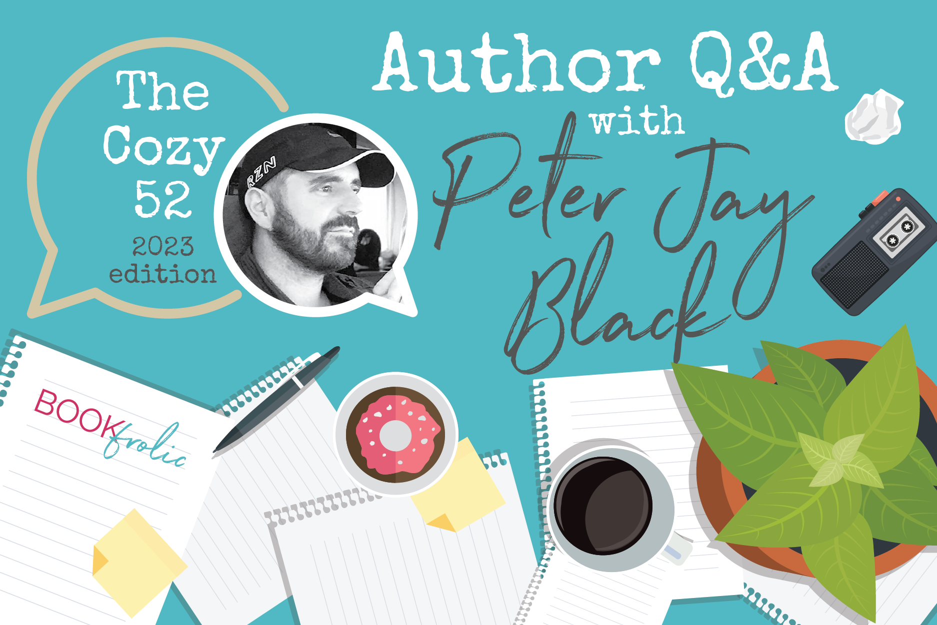 banner for author interview with Peter Jay Black