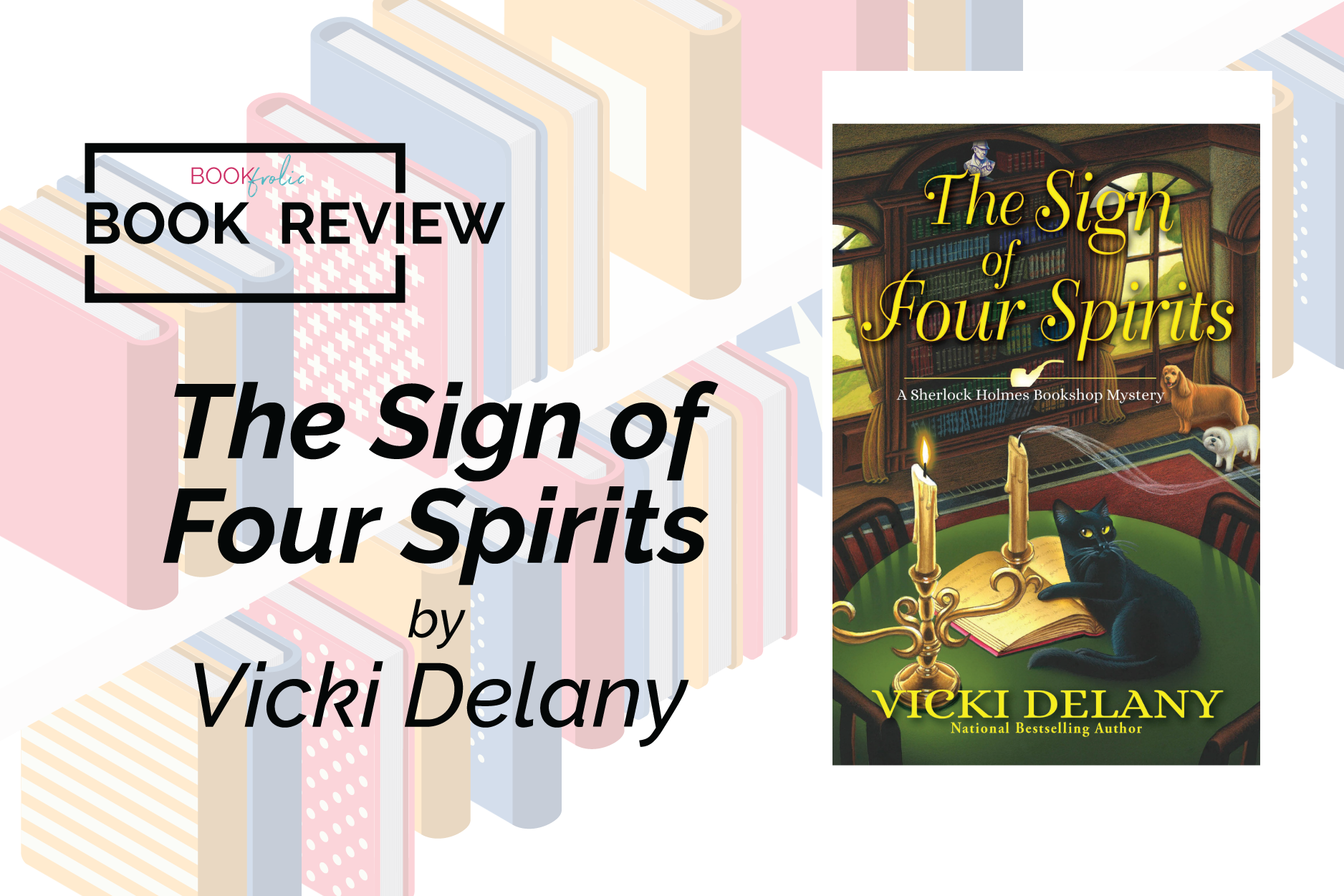 banner for blog review of The Sign of Four Spirits by Vicki Delany